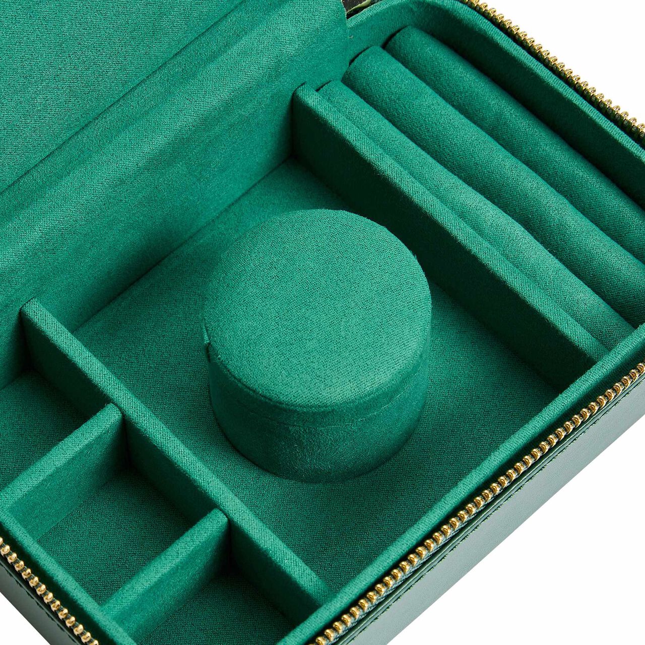 WOLF Sophia Green Travel Zip Case Details image number 3