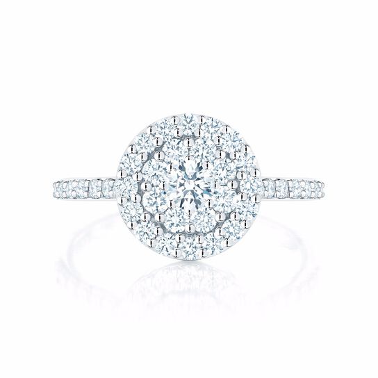bijoux birks starry night round diamond cluster ring with single halo image number 0