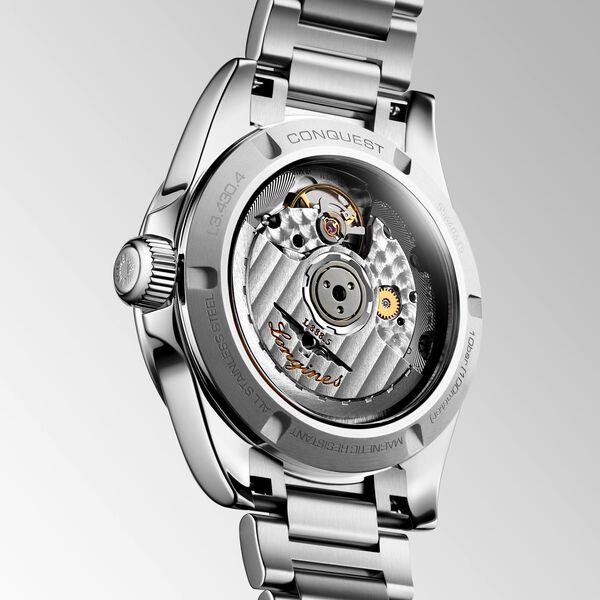 Conquest Automatic 34 mm Stainless Steel and Diamond