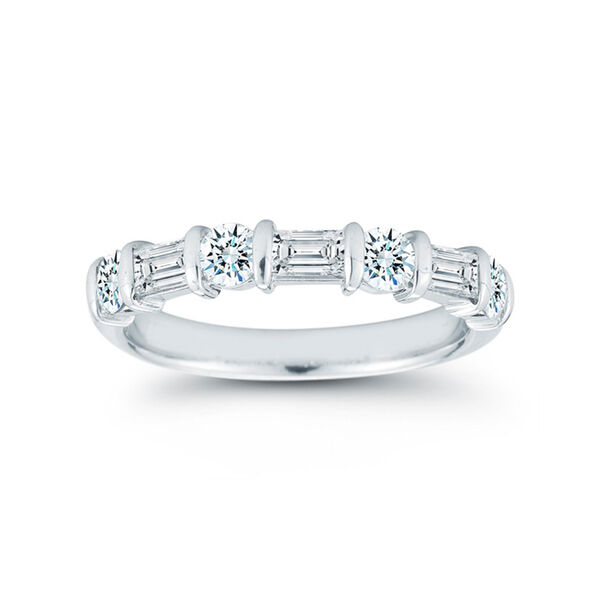 1.03ct Diamond Wedding Band with Tapered Baguettes