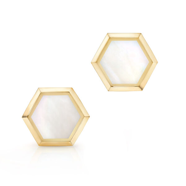 Boucles d'oreilles avec nacre de perle