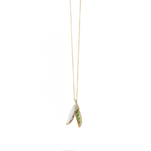 Pendentif Fables & Fairy Tales Magic Bean en or jaune avec tourmaline verte et diamants