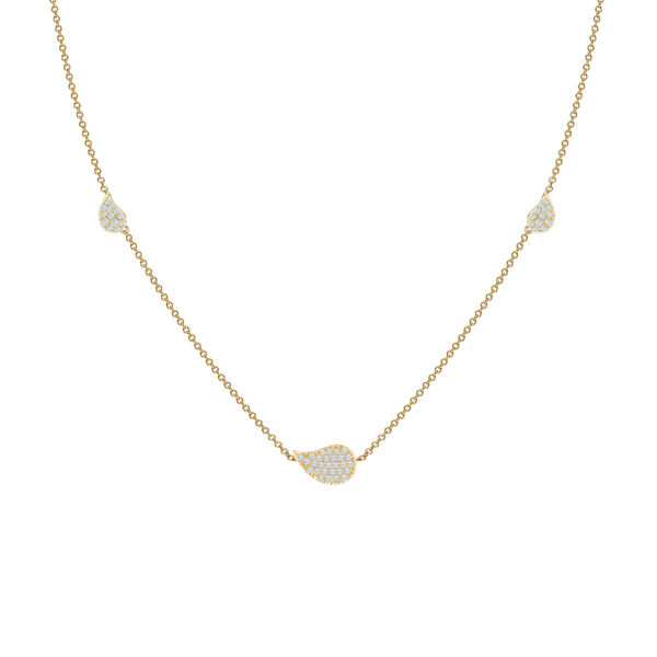 Yellow Gold and Diamond Station Necklace