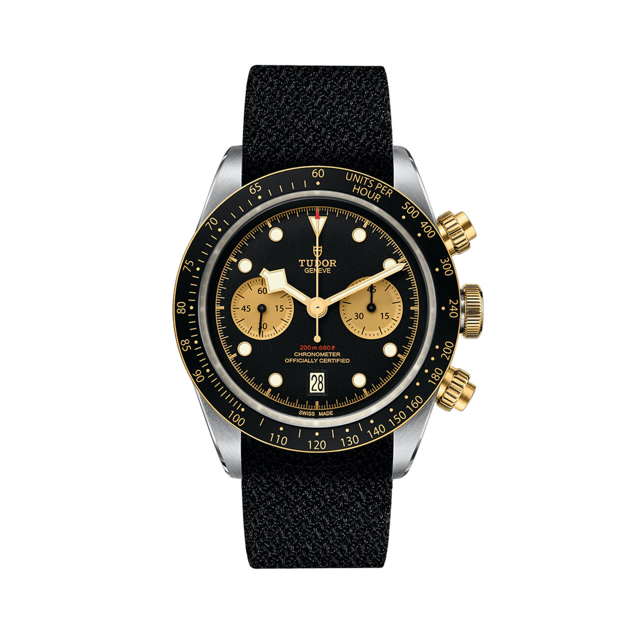 maison birks tudor black bay heritage chrono sg 41 mm steel case black fabric strap m79363n 0003 image number 0