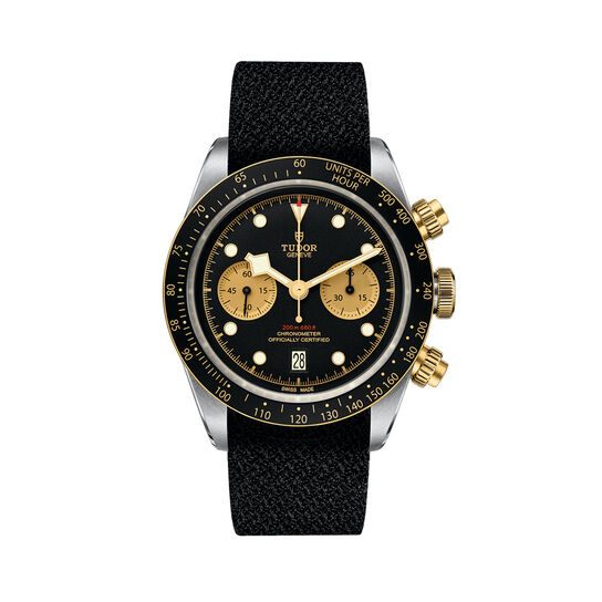maison birks tudor black bay heritage chrono sg 41 mm steel case black fabric strap m79363n 0003 image number 0