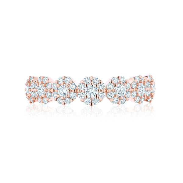 Stackable Rose Gold and Diamond Snowflake Ring