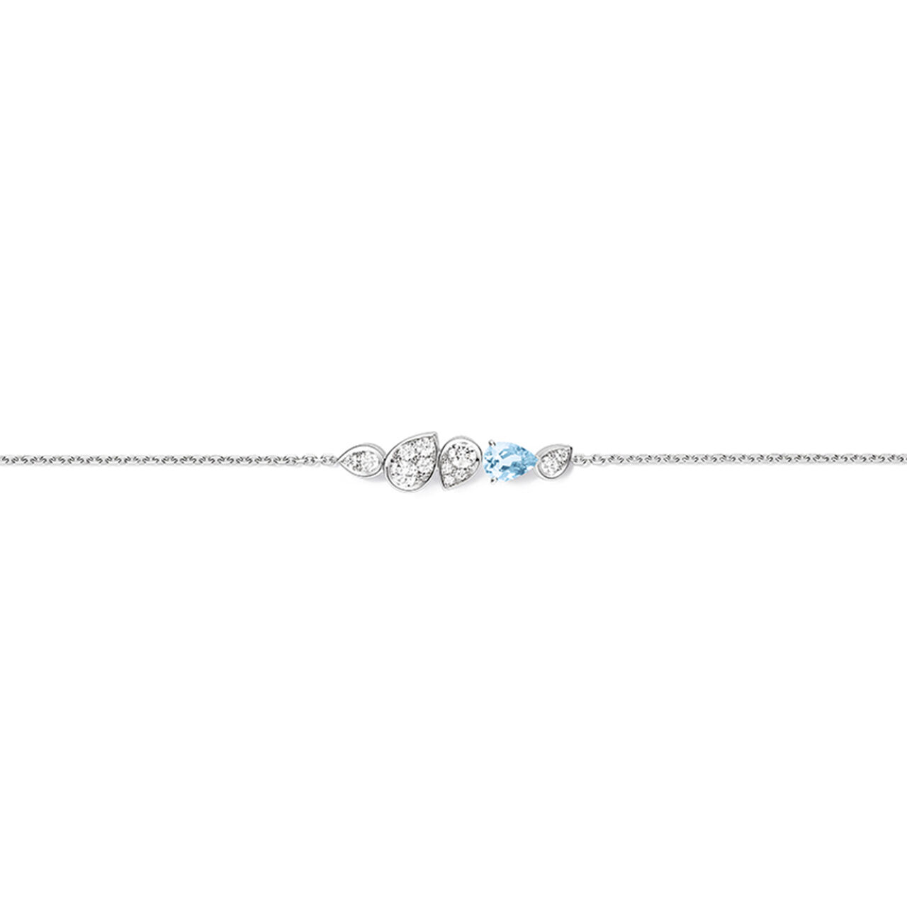 chaumet josephine ronde d aigrettes white gold diamond aquamarine bracelet 84383 front image number 0