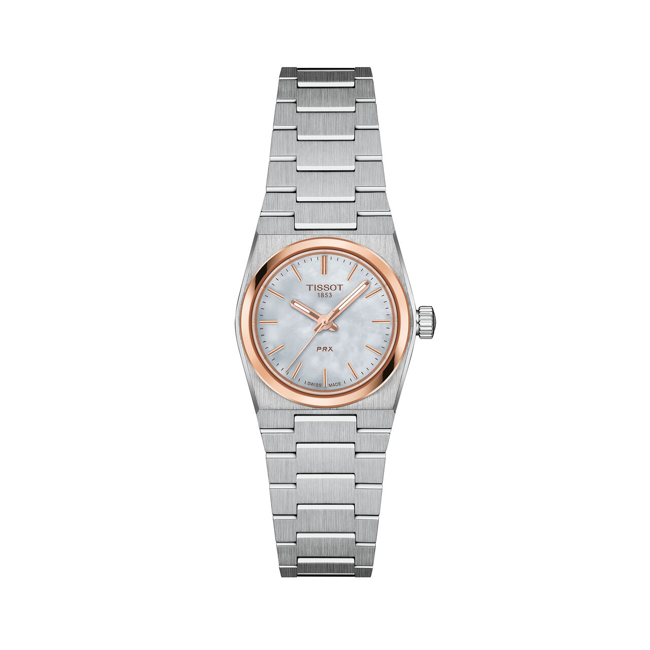 Tissot PRX Quartz 25 mm Acier inoxydable et PVD Or rose &ndash; T1370102111100 image number 0