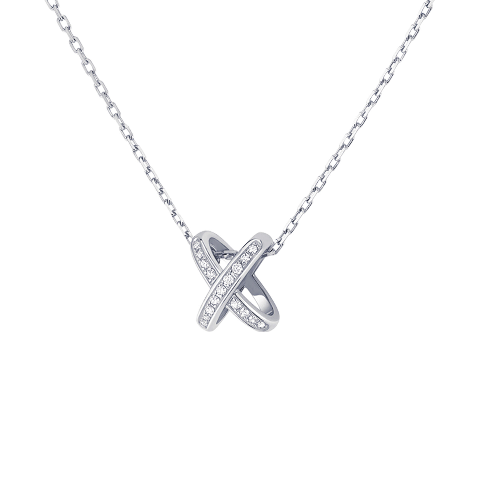 Jeux de Liens White Gold Diamond Necklace Chaumet
