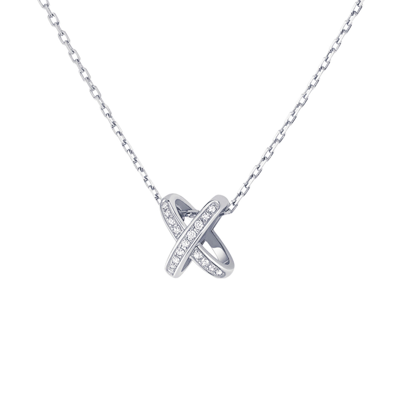 maison birks chaumet jeux de liens white gold diamond necklace 082215 image number 0