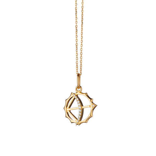 Pendentif en or jaune et diamants Apollo