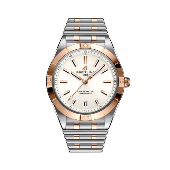 maison birks breitling chronomat automatic 36 steel and 18kt rose gold white u10380101a1u1 image number 0