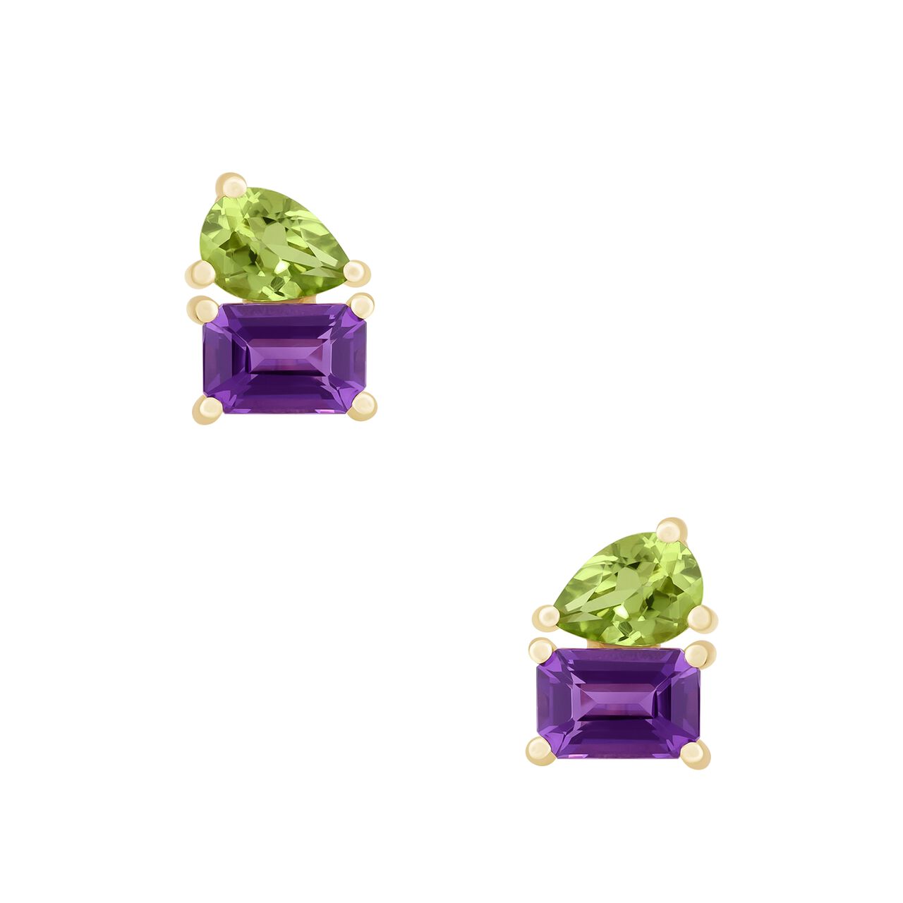 Amethyst & Peridot Stud Earrings image number 1