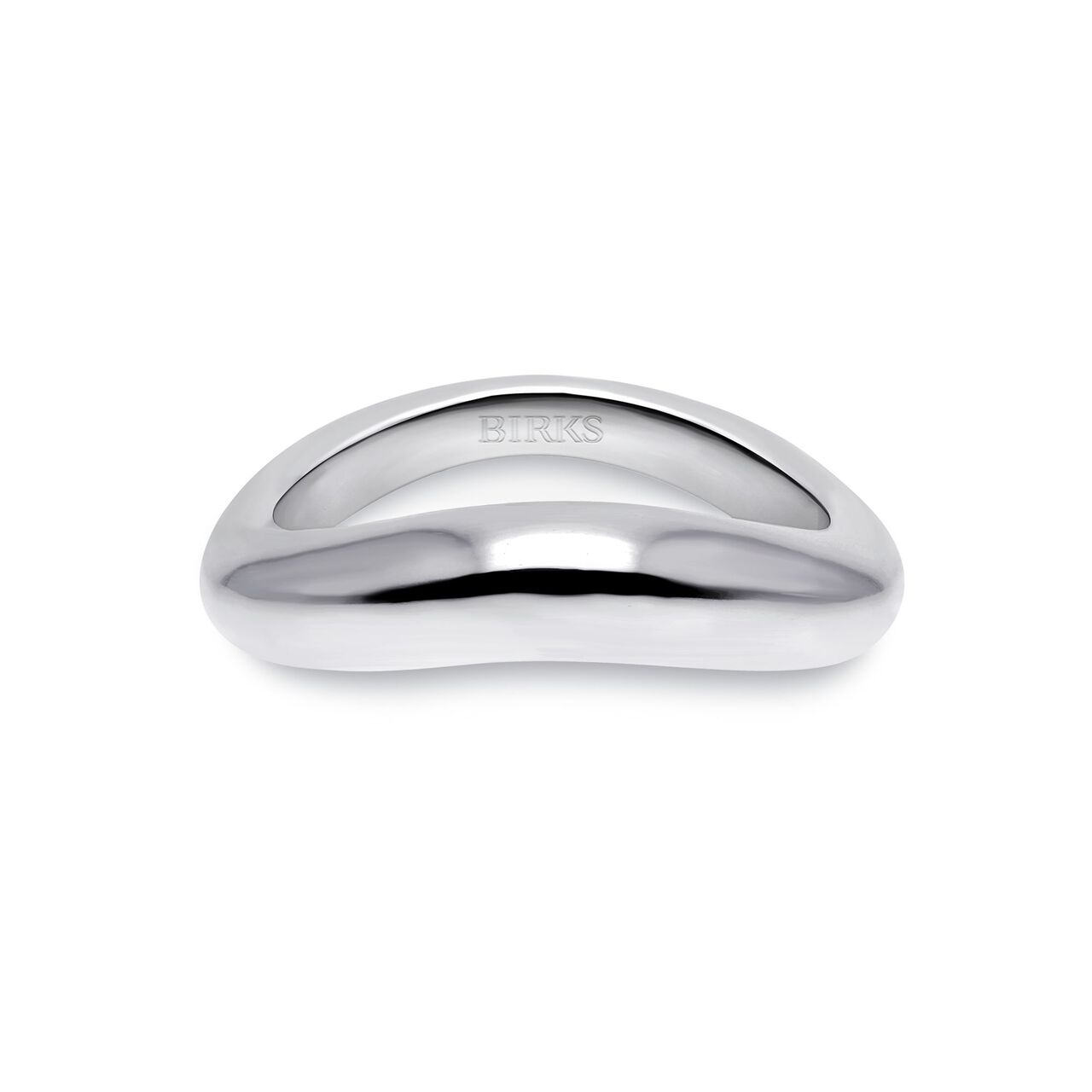 Silver Curved Ring 8 image number 0