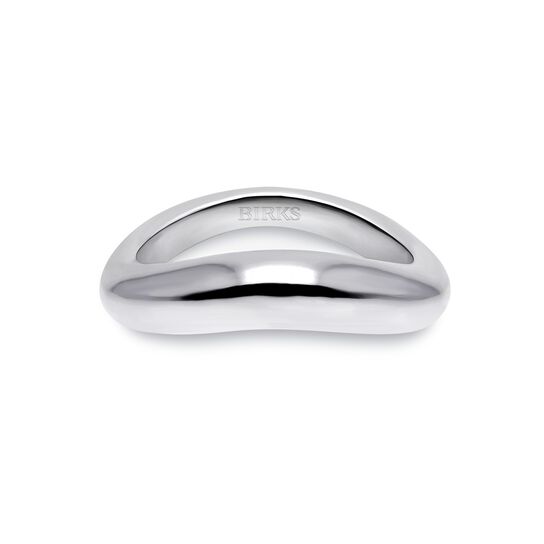 Silver Curved Ring 8 image number 0