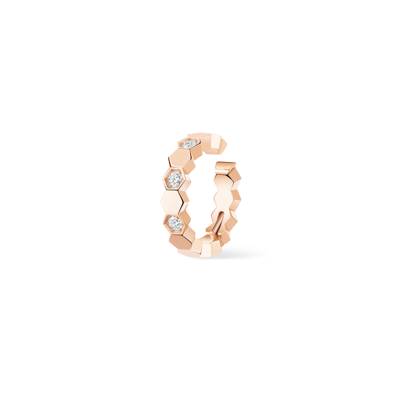 Chaumet Boucle d'oreille individuelle Bee De Chaumet en or rose avec diamants 85775 image number 0