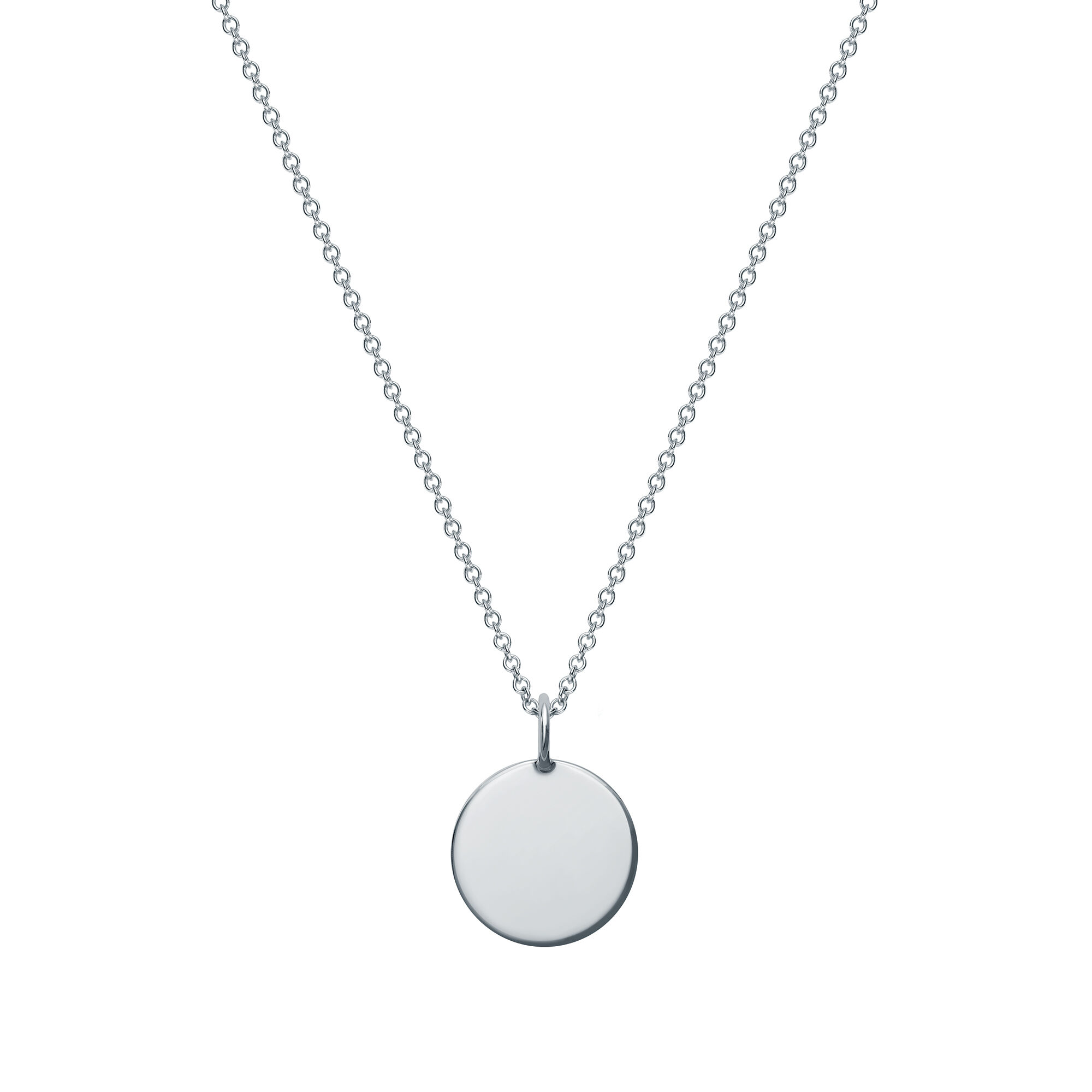 Silver Disc Engravable Necklace | Birks Essentials
