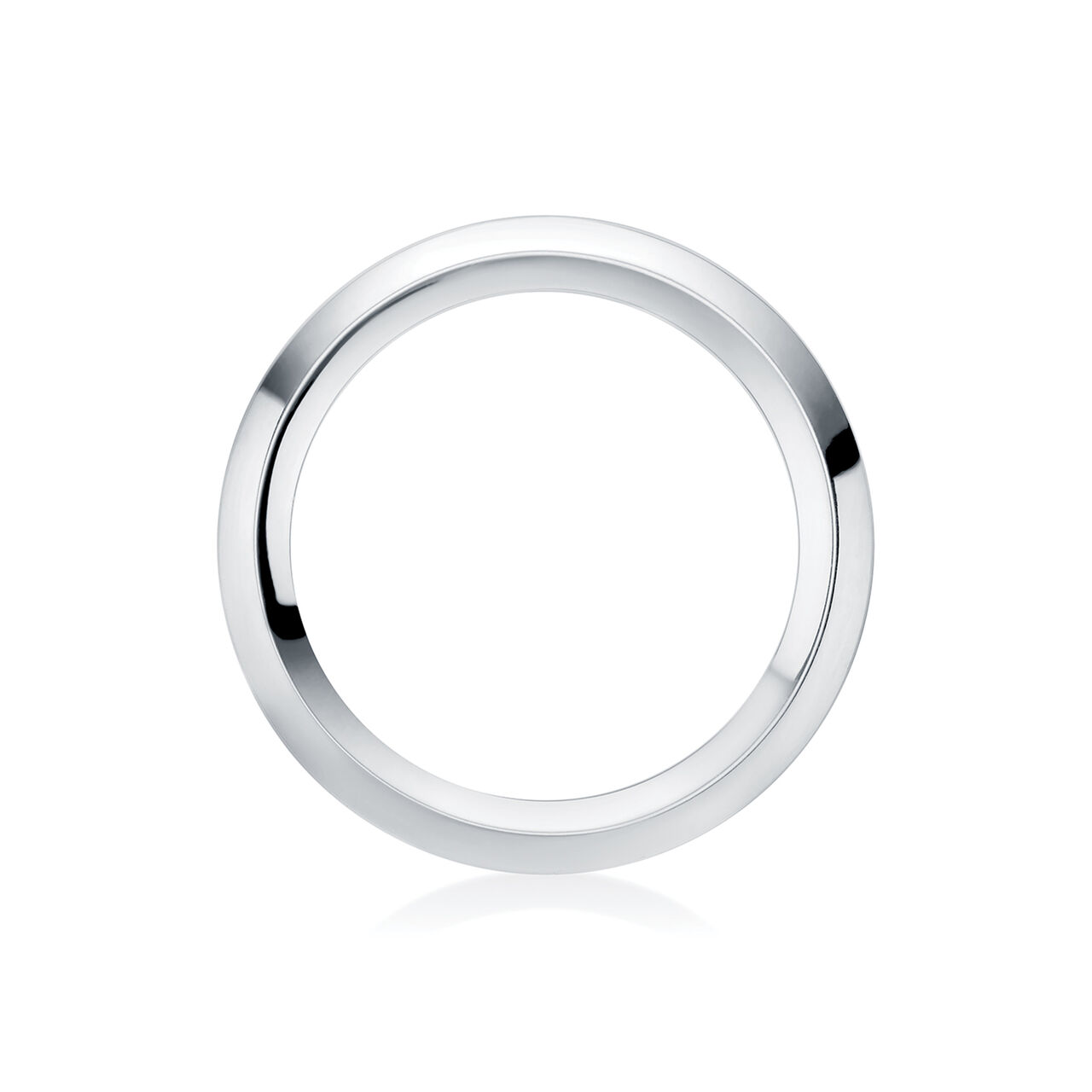 White Gold Wedding Band, 3 mm image number 1