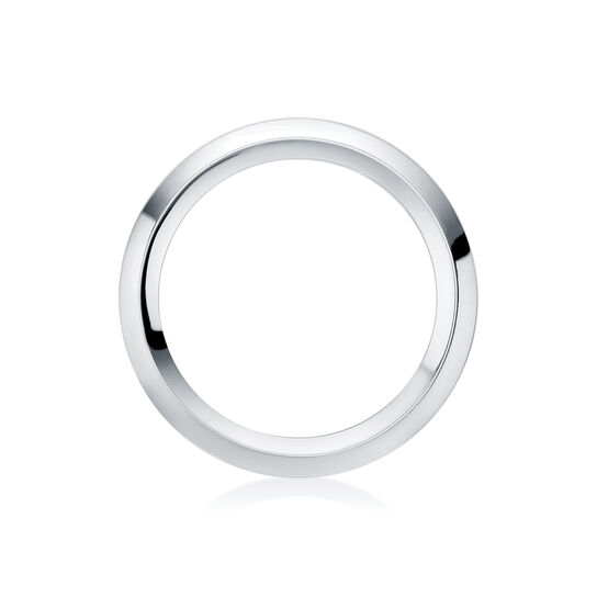 White Gold Wedding Band, 3 mm image number 1