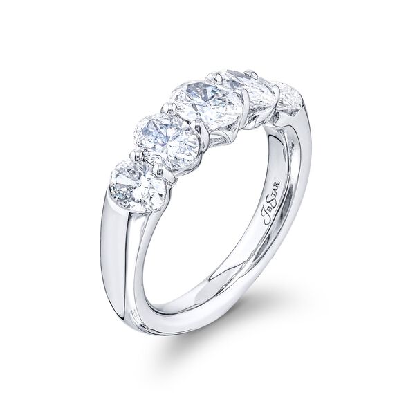 Oval-Cut Diamond Wedding Band
