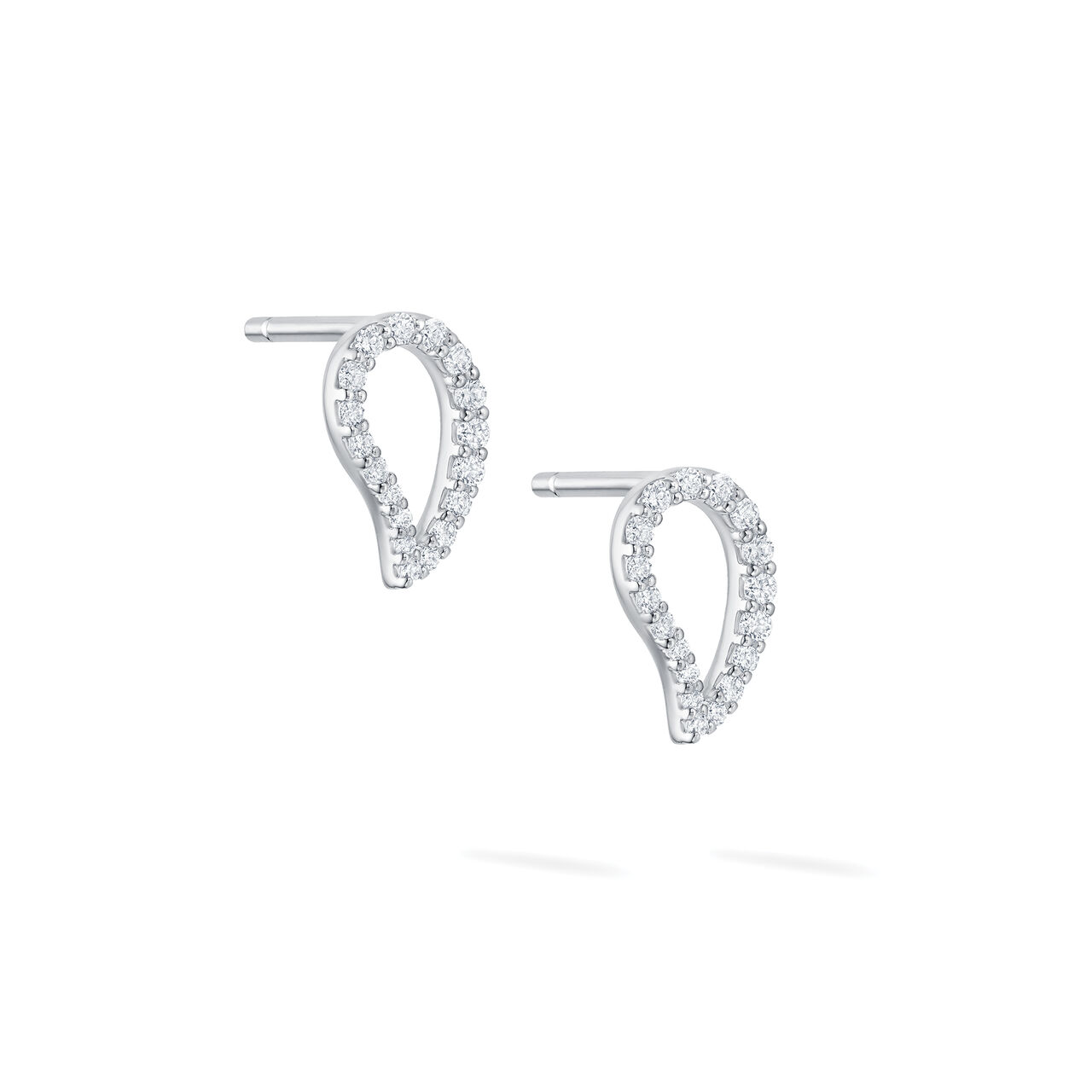 Birks PÃ©tale Small Diamond and White Gold Stud Earrings image number 2