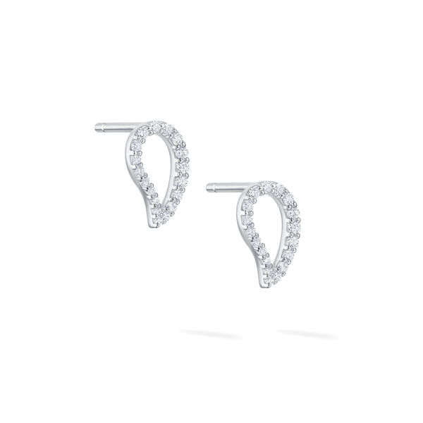 Boucles d'oreilles courtes en diamants, petite