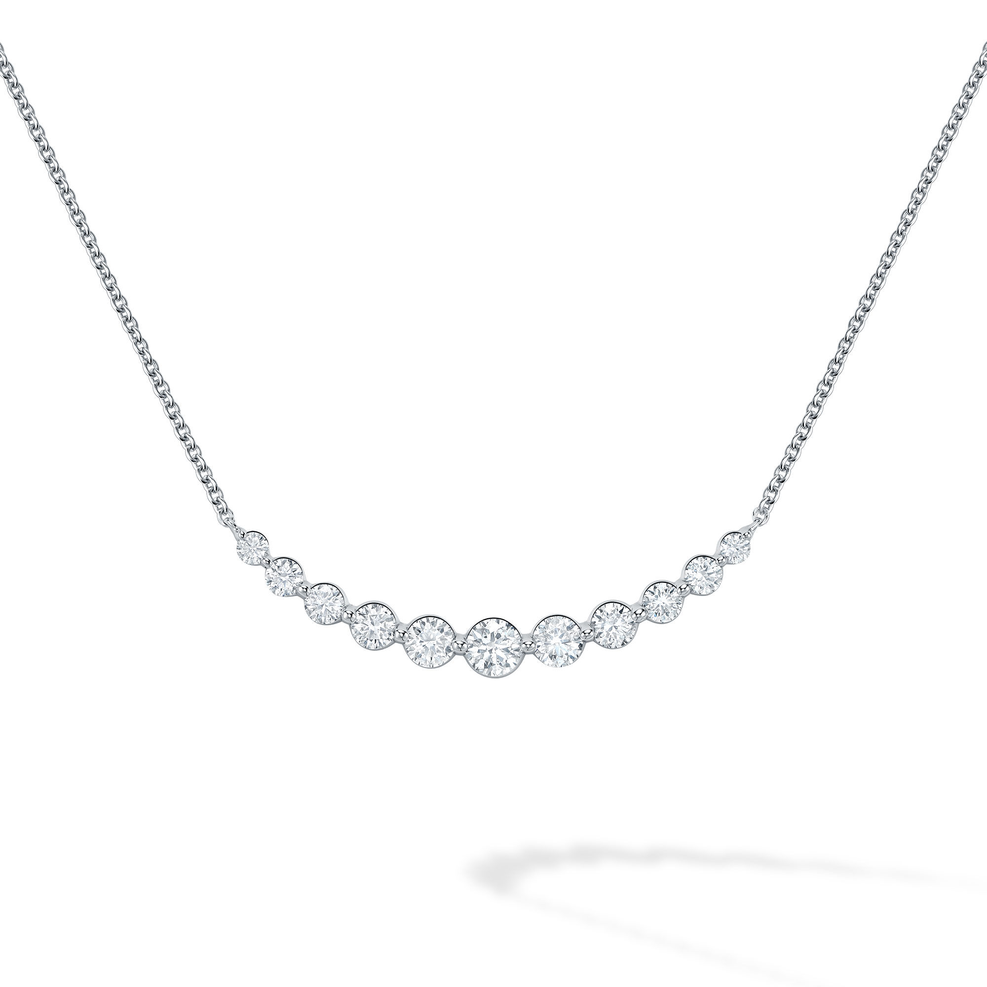 Simple white gold necklace deals
