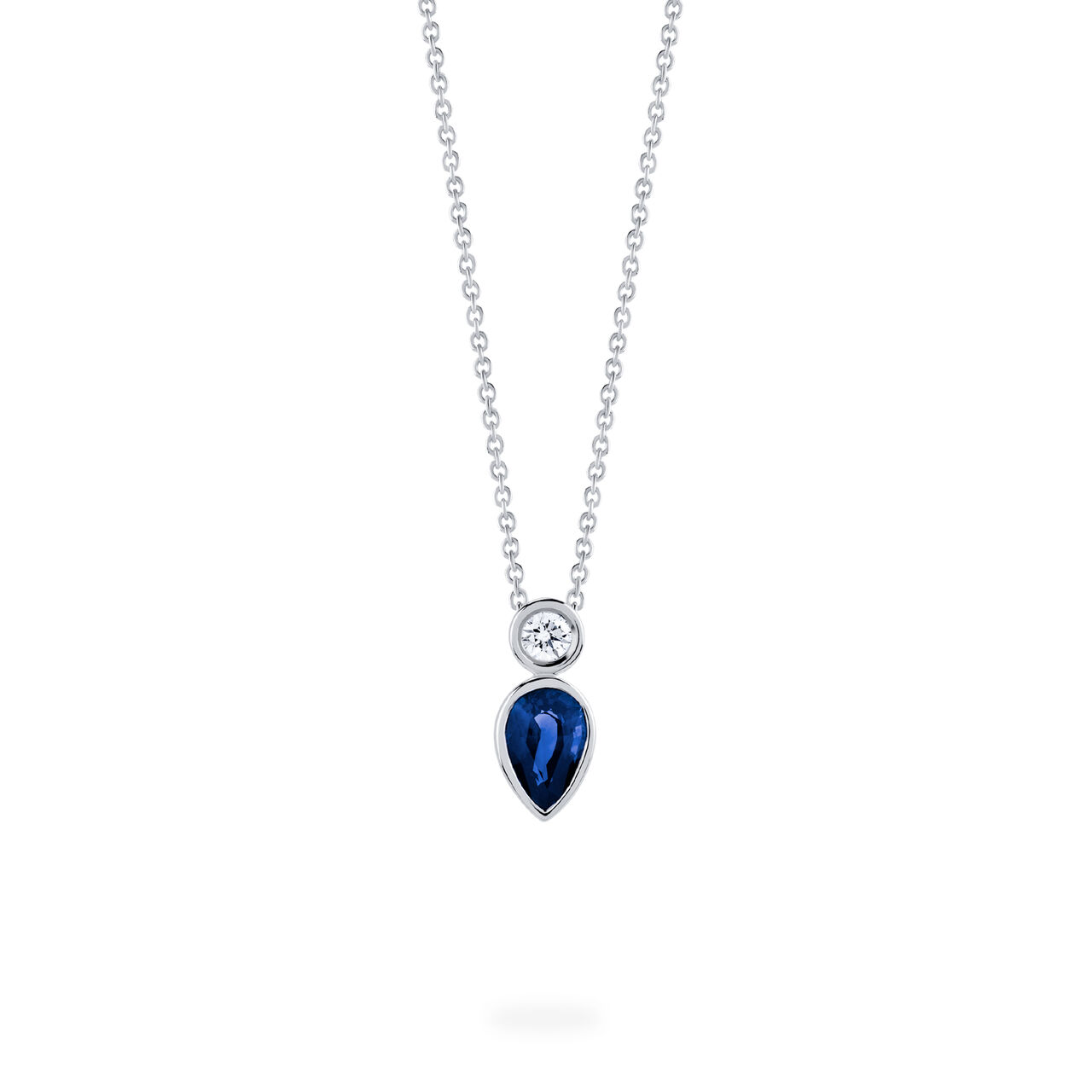 Splash Diamond and Sapphire Pendant image number 0