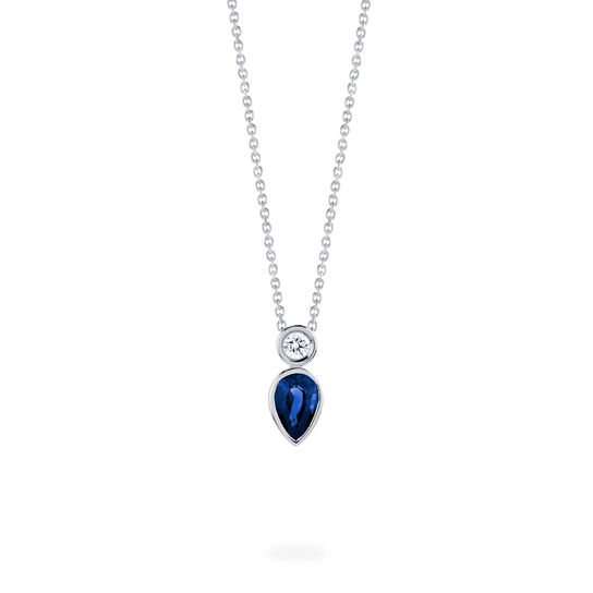 Splash Diamond and Sapphire Pendant image number 0