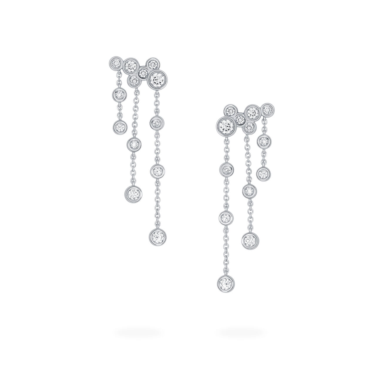 bijoux birks splash diamond cluster drop earrings image number 1