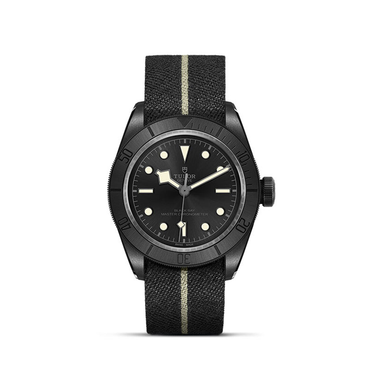  Black Leather and Rubber Strap image number 1
