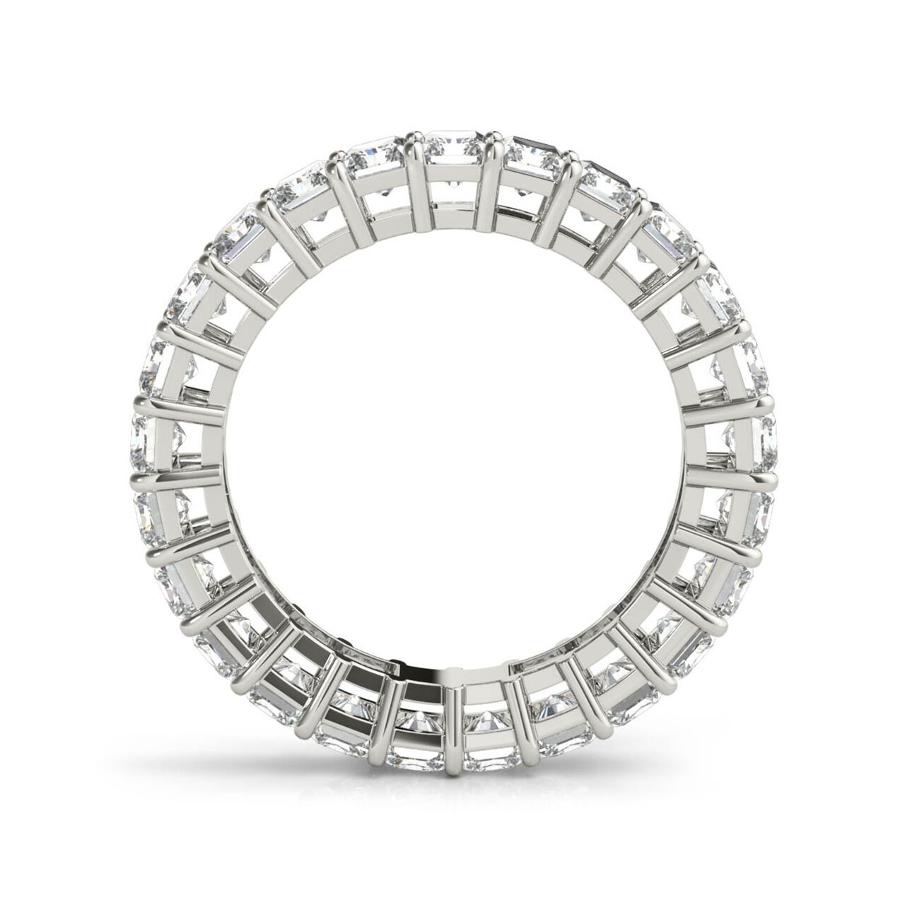 1.95 ct Radiant Cut Diamond Platinum Eternity Wedding Band-6.5 image number 2