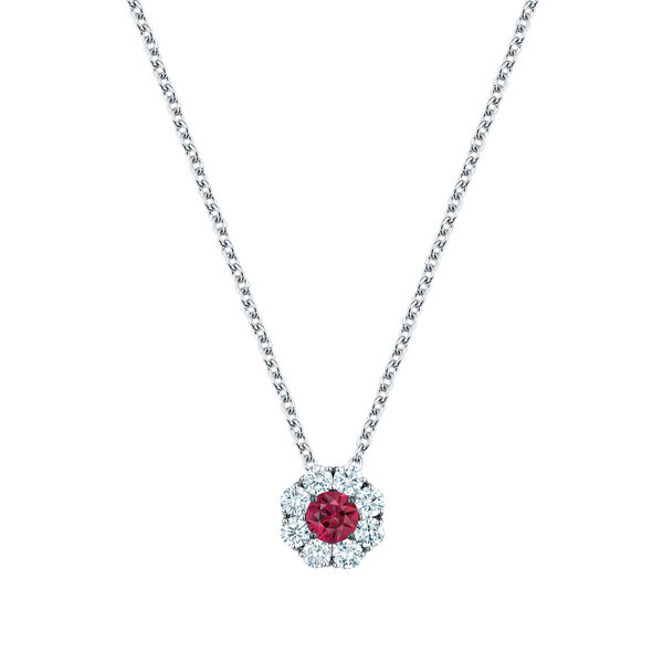 Pendentif en rubis et diamants