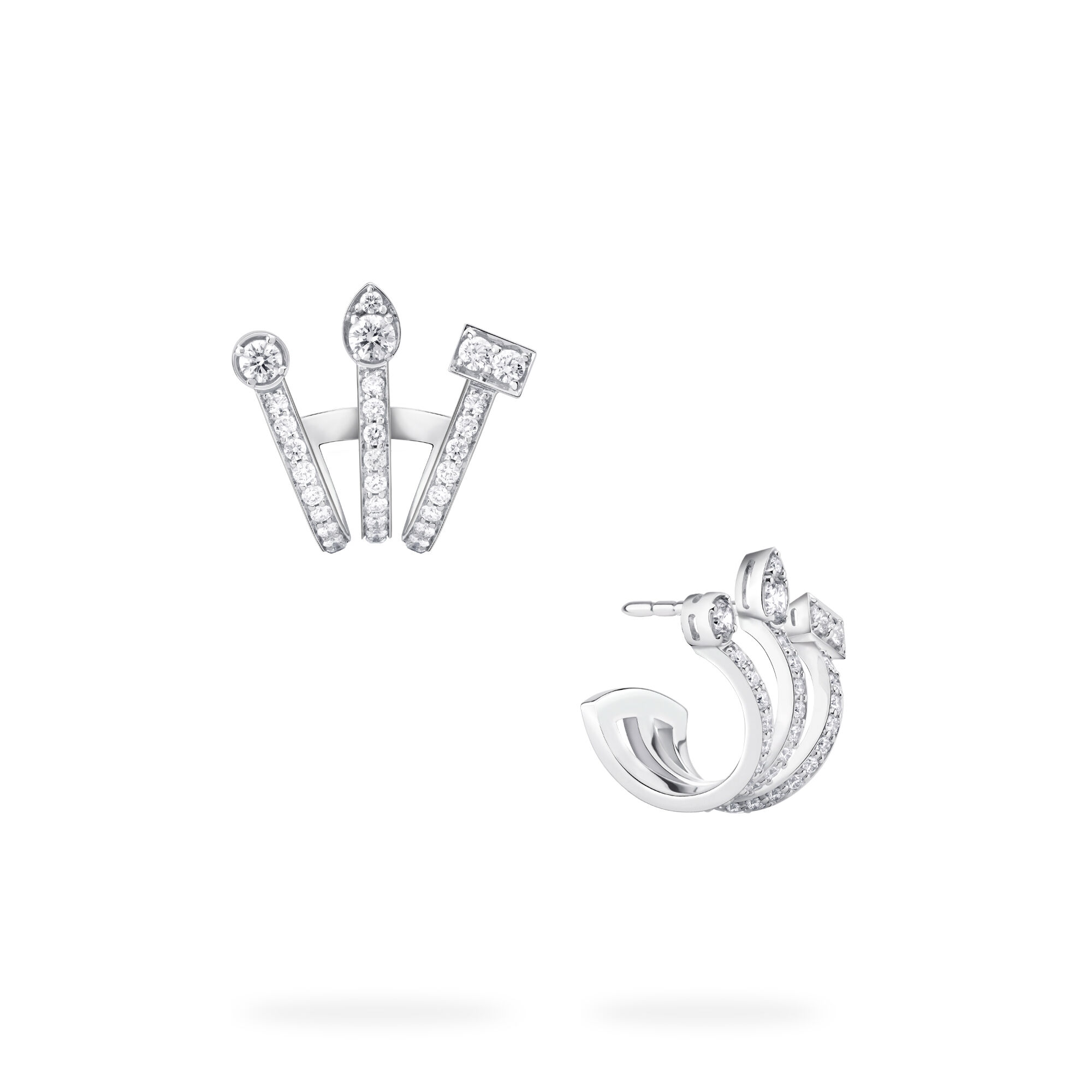Line diamond earrings hotsell