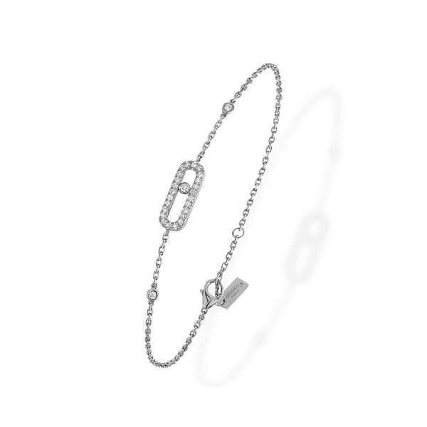 Move Uno White Gold and Diamond Pav&eacute; Bracelet