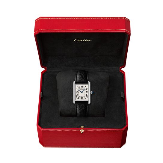 tank-must-de-cartier-watch-large-model-steel-leather-wsta0041-box image number 1
