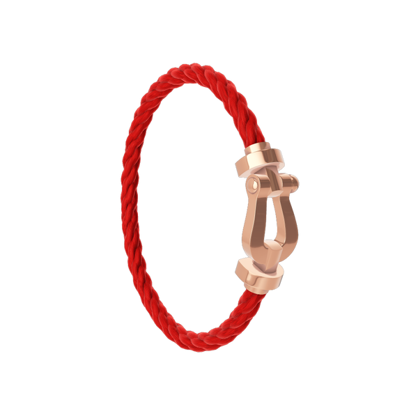Bracelet cable Force 10 en or rose, grand modèle