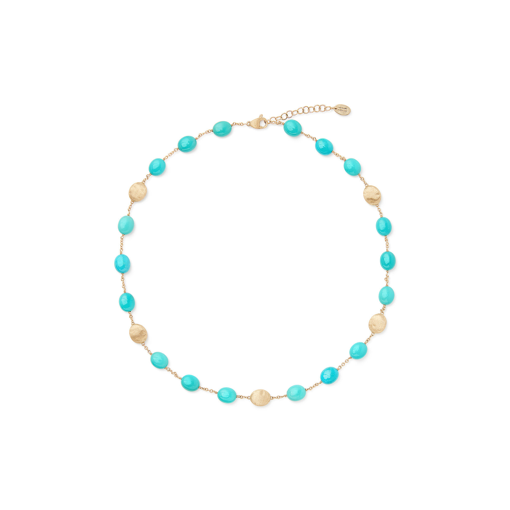 Siviglia Yellow Gold and Turquoise Necklace
