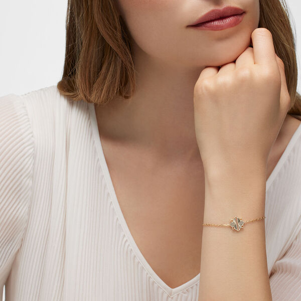 Bracelet en or jaune guilloché
