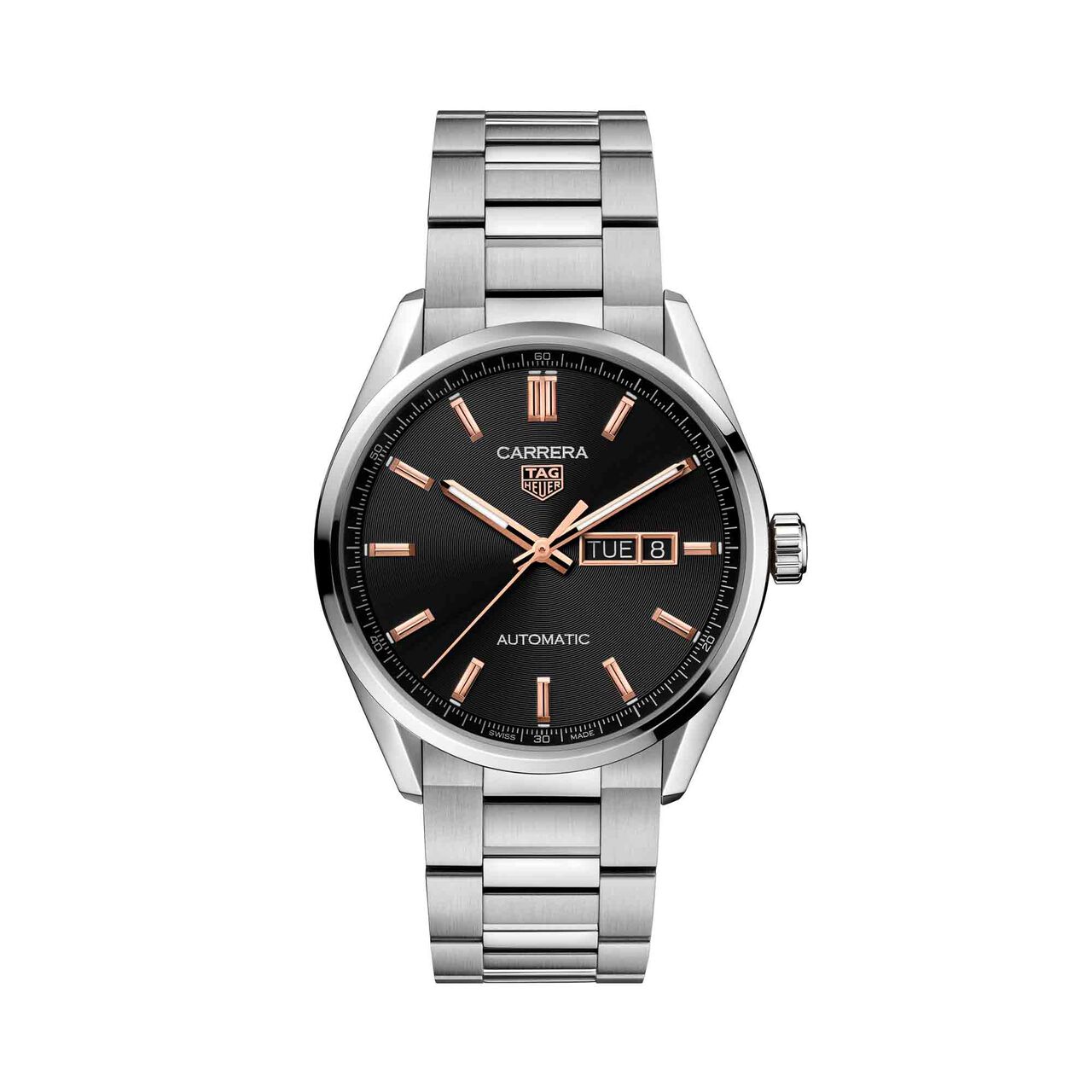 tag heuer carrera automatic day date steel 41 mm wbn2013.ba0640 front image number 0