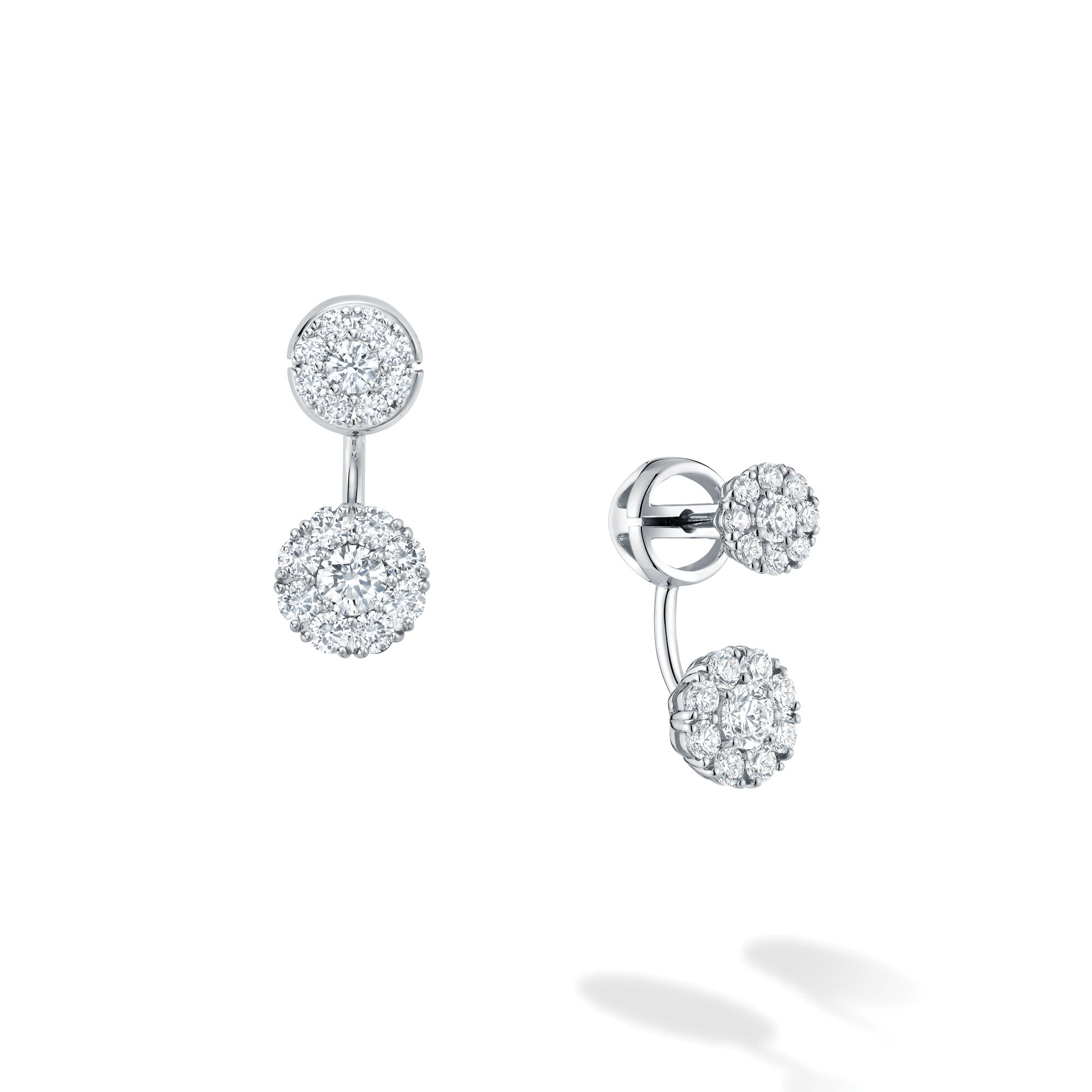 Birks Snowflake Small Round Jacket Earrings