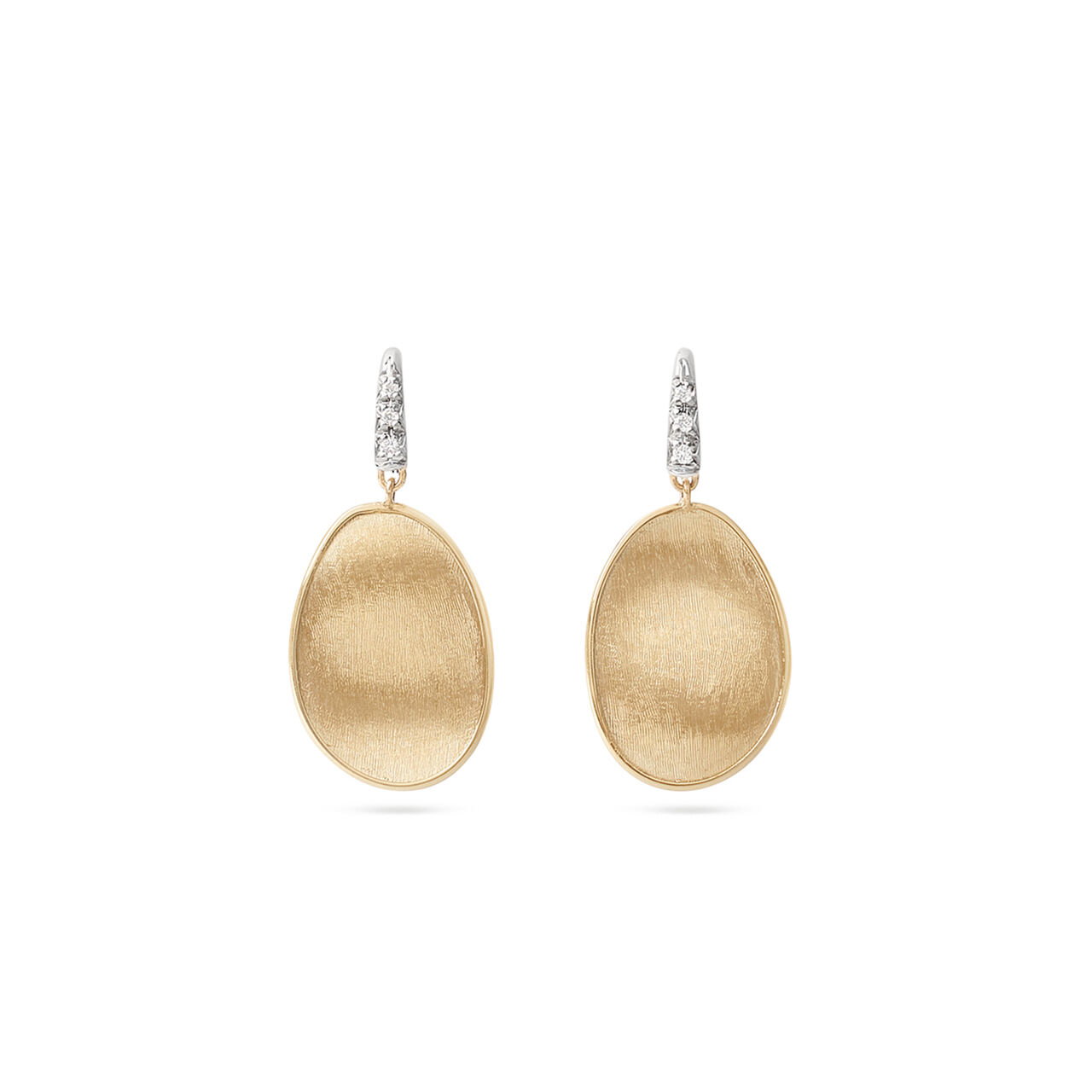 Marco Bicego Lunaria Small Yellow Gold and Diamond Earrings OB1342-AB YW Q6  image number 0