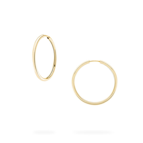 Boucles d'oreilles 29 mm cerceau en or jaune