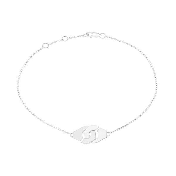 Bracelet Menottes R8 en or blanc
