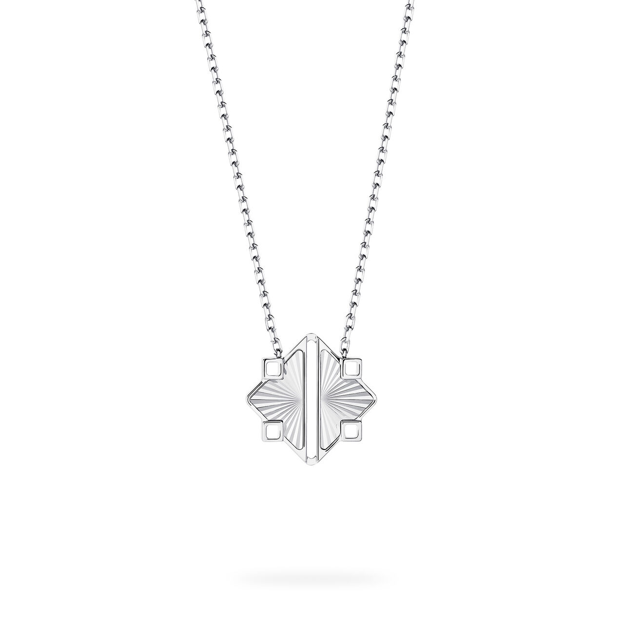 Guilloché Sterling Silver Pendant, Medium image number 0