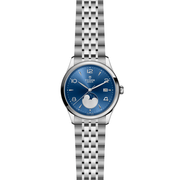 1926 Luna 39 mm phase de lune automatique en acier inoxydable