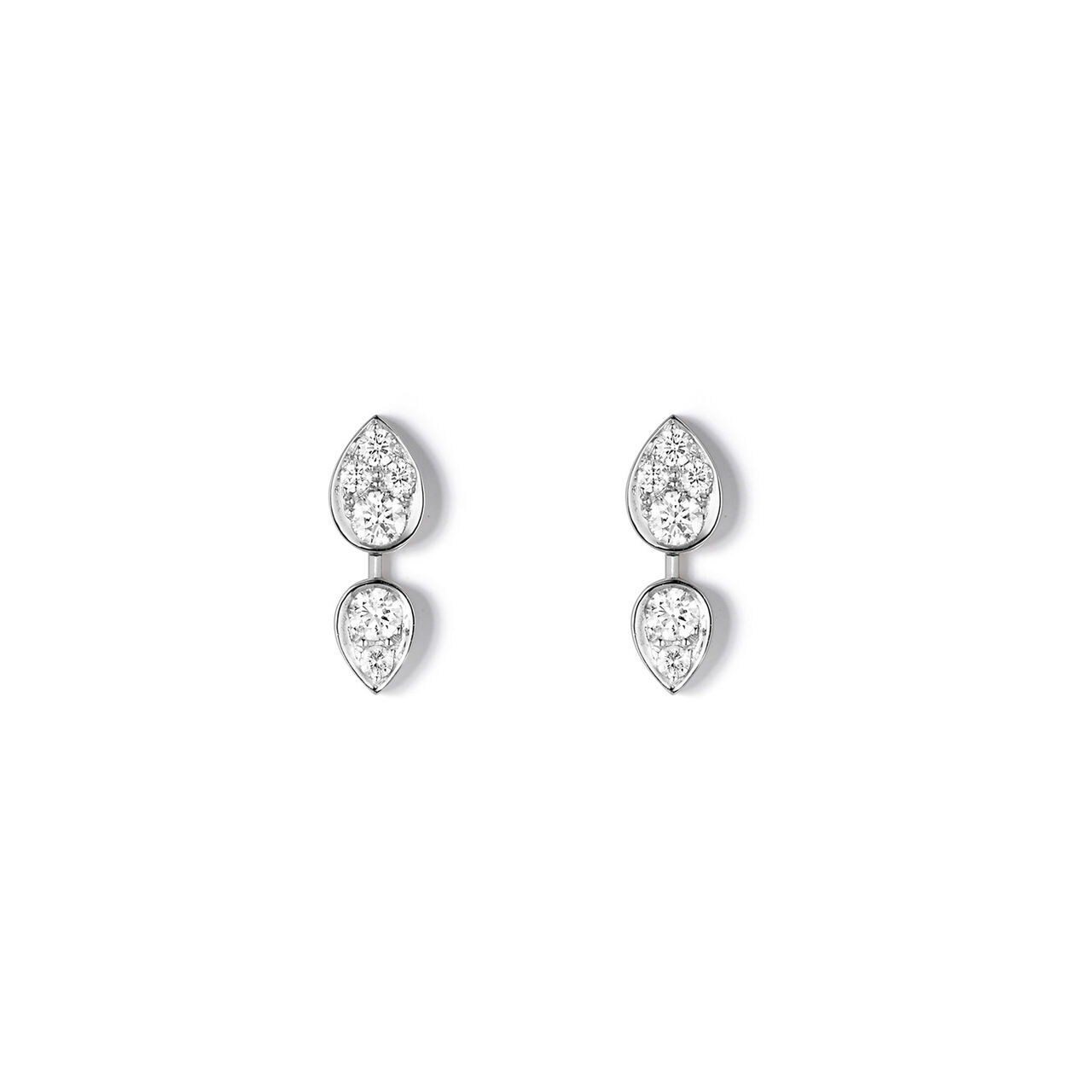 Chaumet Josephine Aigrette Diamond & Cultured Pearls 18k White Gold Earrings  Chaumet