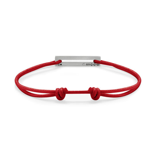 Le Gramme 1,7g Silver Red Cord Bracelet CARPOCRO071_1.7 Front image number 1