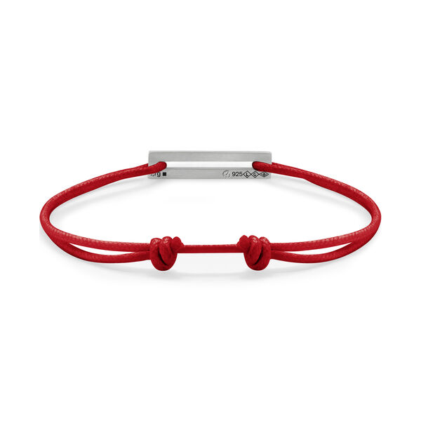 1.7g Silver Red Cord Bracelet