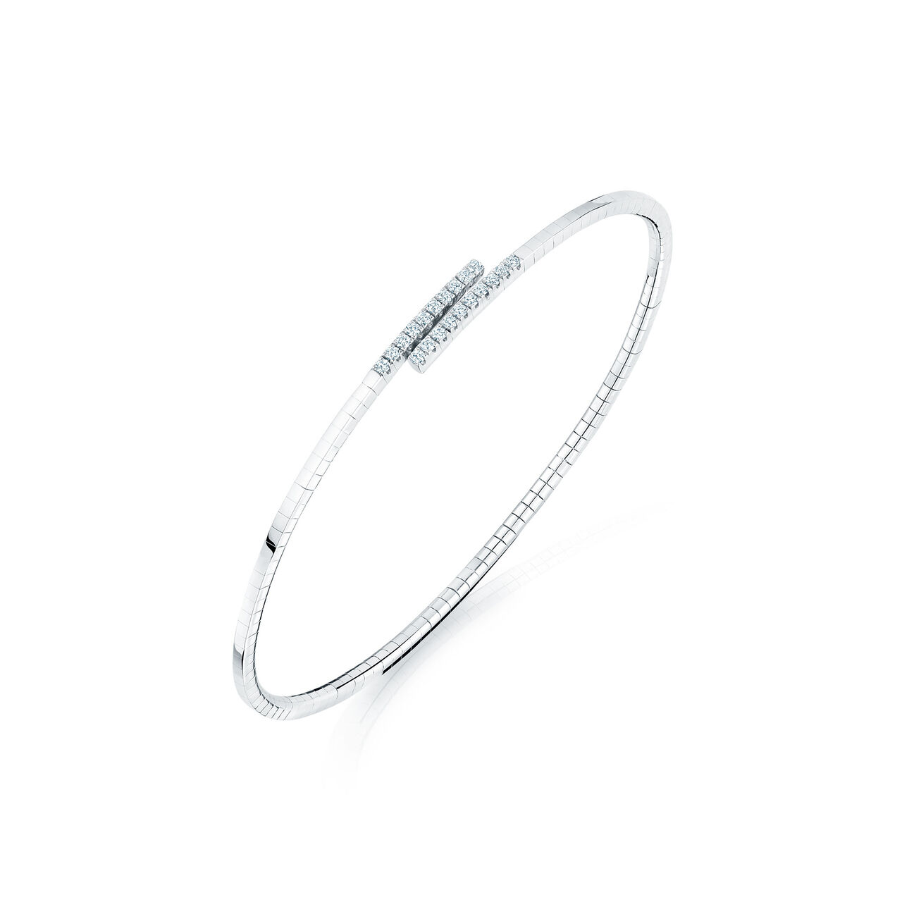 bijoux birks rosee du matin white gold flex wrap bracelet image number 0